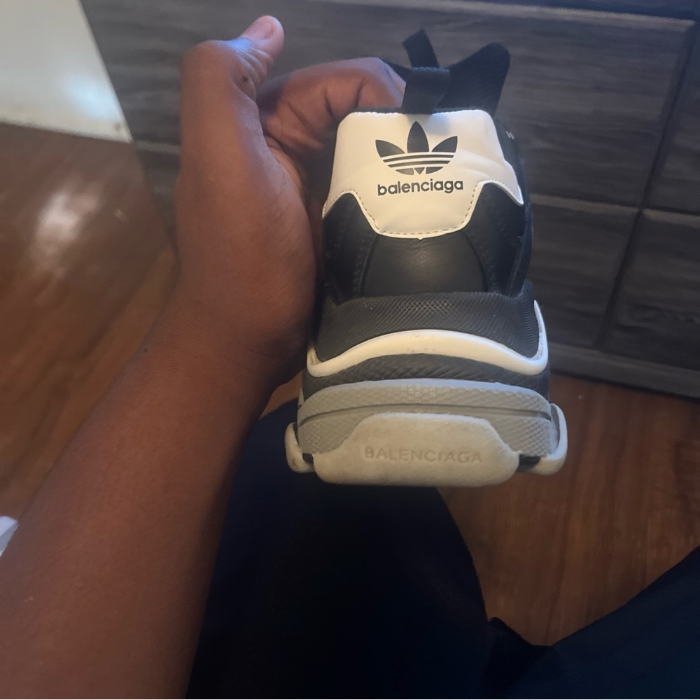 Balenciaga Kids Black and White Sneakers